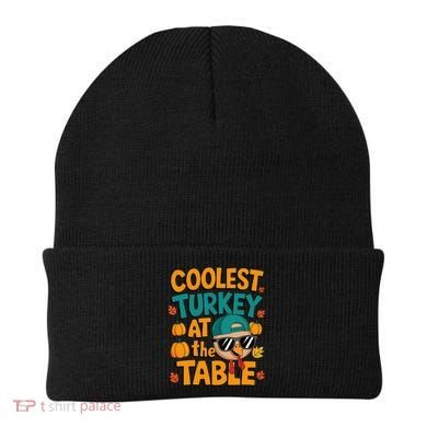Coolest Turkey At The Table Funny Beanie