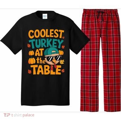 Coolest Turkey At The Table Funny Pajama Set