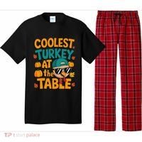 Coolest Turkey At The Table Funny Pajama Set thumb 0