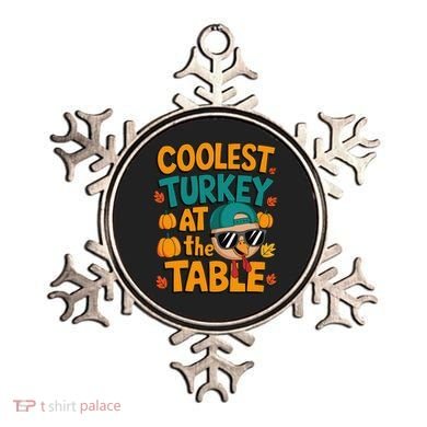 Coolest Turkey At The Table Funny Ornament