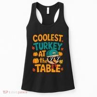 Coolest Turkey At The Table Funny Women's Tank Top thumb 0