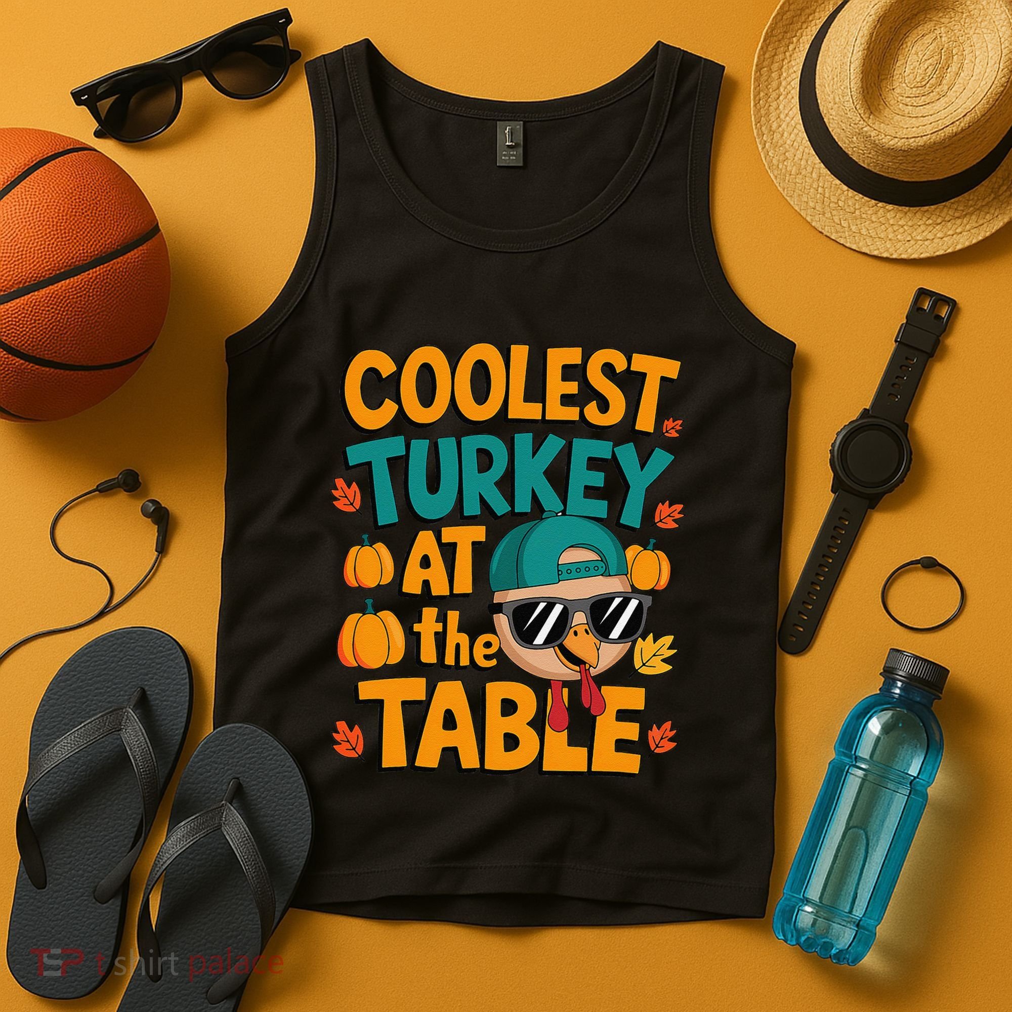 Coolest Turkey At The Table Funny Tank Top