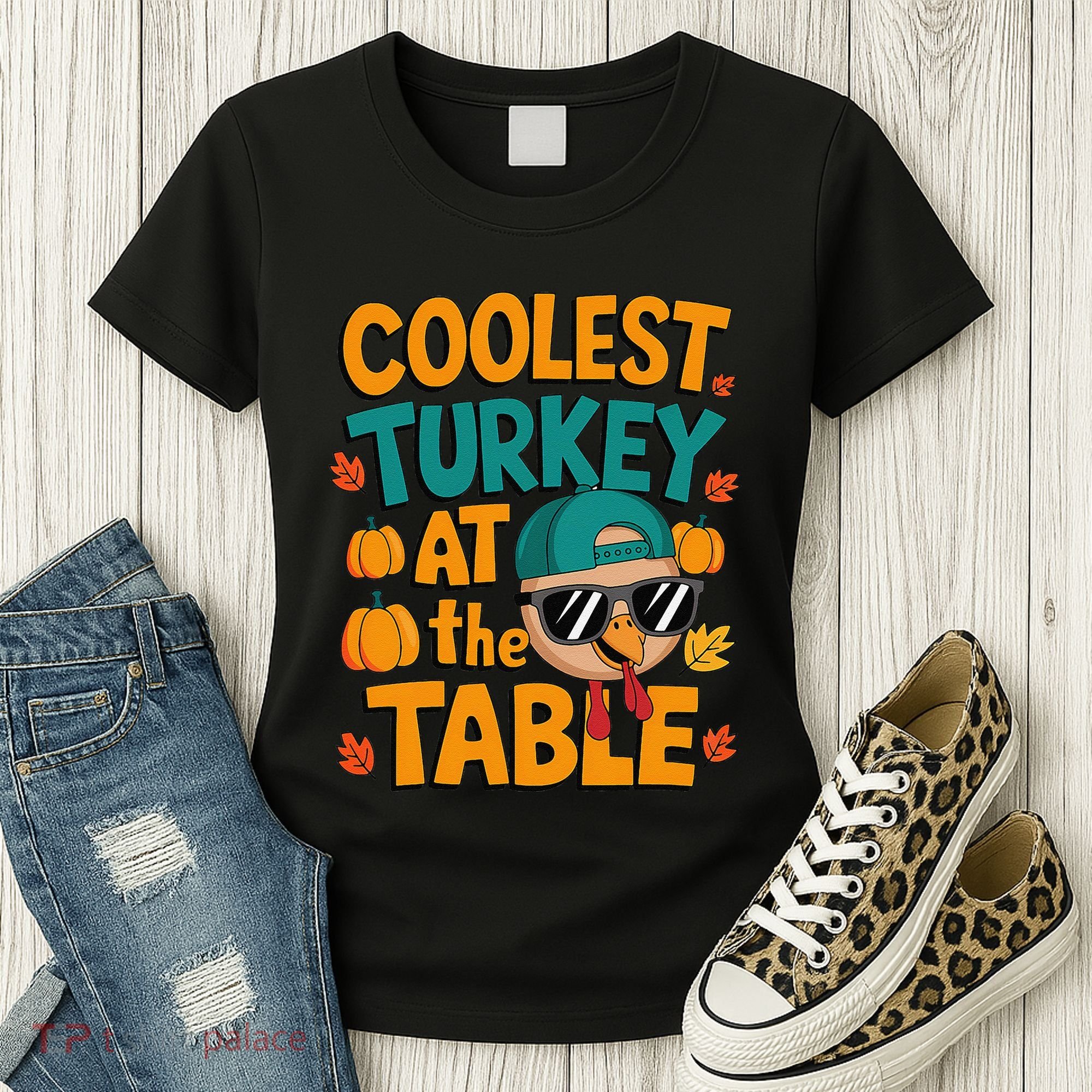 Coolest Turkey At The Table Funny Women's T-Shirt