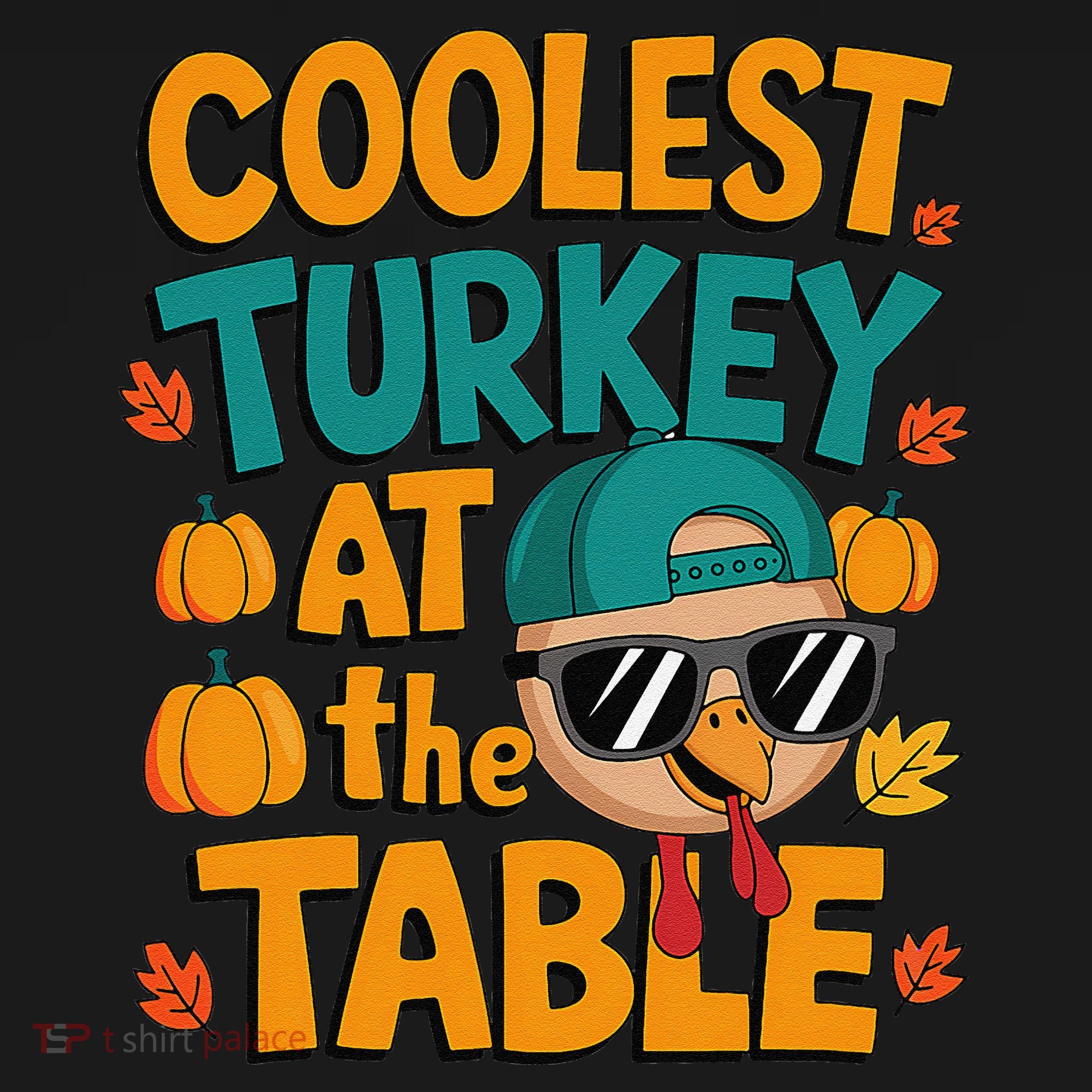 Coolest Turkey At The Table Funny Kids Long Sleeve Shirt