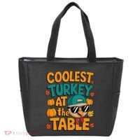 Coolest Turkey At The Table Funny Tote Bag thumb 0