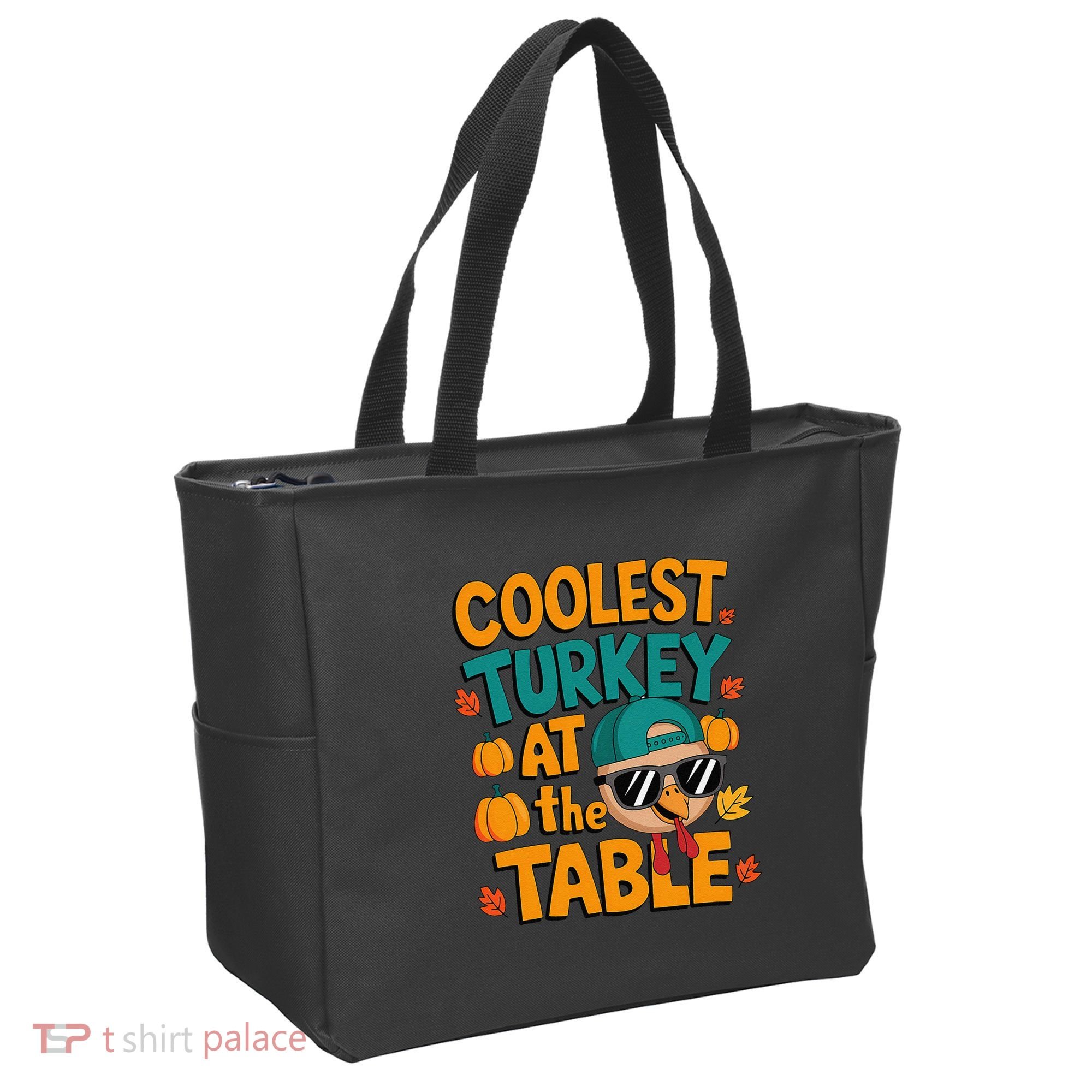 Coolest Turkey At The Table Funny Tote Bag
