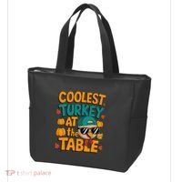 Coolest Turkey At The Table Funny Tote Bag thumb 3