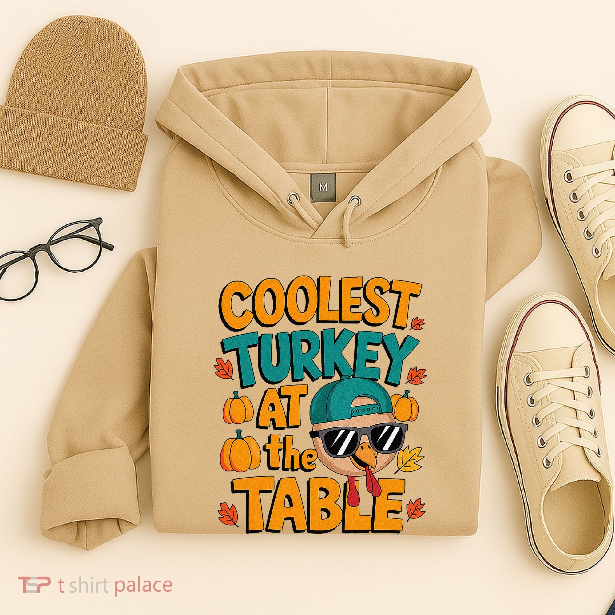 Coolest Turkey At The Table Funny Hoodie
