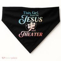 Cute Theatre Art For N Women Acting Musical Lover USA-Made Doggie Bandana thumb 0
