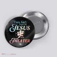 Cute Theatre Art For N Women Acting Musical Lover Button thumb 0