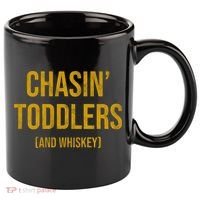Chasin Toddlers And Whiskey Funny Parent 11oz C Handle Ceramic Mug thumb 0