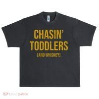 Chasin Toddlers And Whiskey Funny Parent Urban Oversized Heavyweight T-Shirt thumb 0