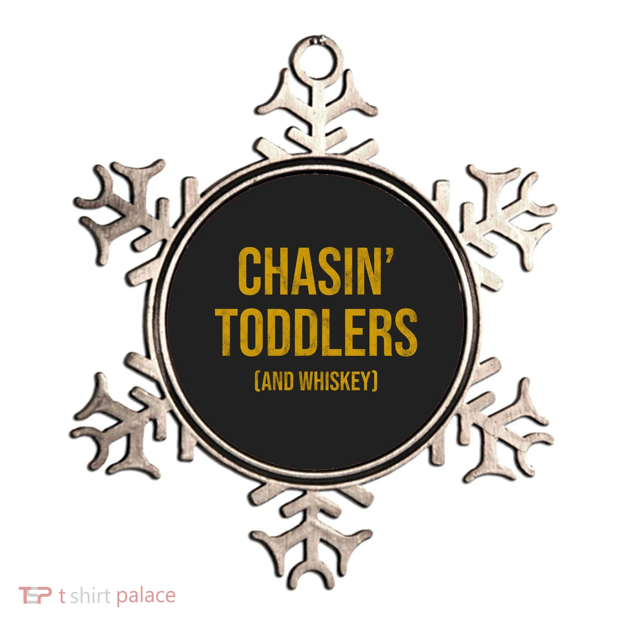 Chasin Toddlers And Whiskey Funny Parent Ornament