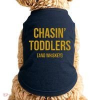Chasin Toddlers And Whiskey Funny Parent Doggie Tank thumb 0