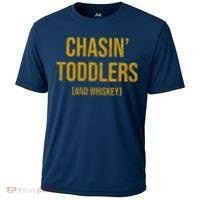 Chasin Toddlers And Whiskey Funny Parent Cooling Performance Crew T-Shirt thumb 0