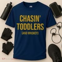 Chasin Toddlers And Whiskey Funny Parent Cooling Performance Crew T-Shirt thumb 3