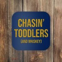 Chasin Toddlers And Whiskey Funny Parent Coaster thumb 0
