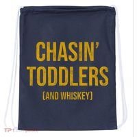 Chasin Toddlers And Whiskey Funny Parent Drawstring Bag thumb 0