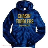 Chasin Toddlers And Whiskey Funny Parent Tie Dye Hoodie thumb 0