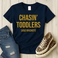 Chasin Toddlers And Whiskey Funny Parent Women's T-Shirt thumb 3