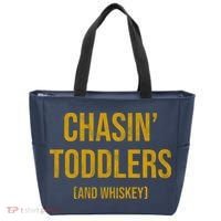 Chasin Toddlers And Whiskey Funny Parent Tote Bag thumb 0
