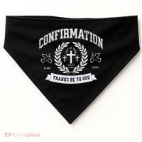 Confirmation Thanks Be To God Christian Catholic Jesus USA-Made Doggie Bandana thumb 0