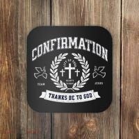 Confirmation Thanks Be To God Christian Catholic Jesus Coaster thumb 0