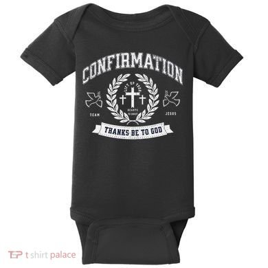 Confirmation Thanks Be To God Christian Catholic Jesus Baby Bodysuit