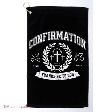 Confirmation Thanks Be To God Christian Catholic Jesus Golf Towel