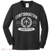 Confirmation Thanks Be To God Christian Catholic Jesus Kids Long Sleeve Shirt thumb 0