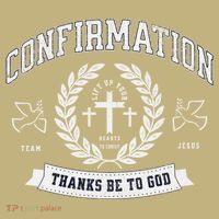 Confirmation Thanks Be To God Christian Catholic Jesus Button thumb 1