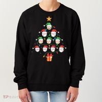 Christmas Baseball Tree Light Funny Xmas Sport Holiday Women's Sweatshirt thumb 0