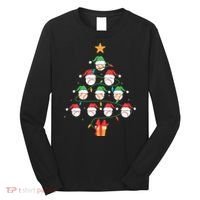 Christmas Baseball Tree Light Funny Xmas Sport Holiday Long Sleeve Shirt thumb 0