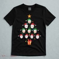 Christmas Baseball Tree Light Funny Xmas Sport Holiday T-Shirt thumb 5