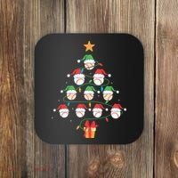 Christmas Baseball Tree Light Funny Xmas Sport Holiday Coaster thumb 0