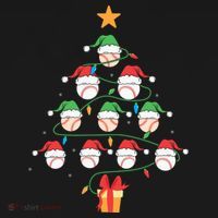Christmas Baseball Tree Light Funny Xmas Sport Holiday Women's Hoodie thumb 2