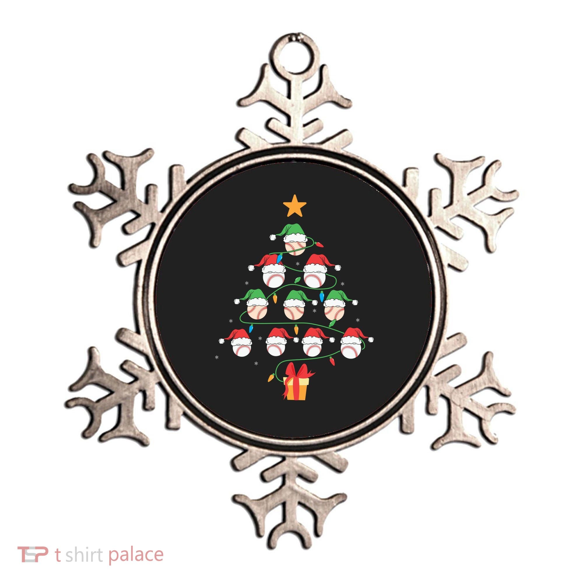 Christmas Baseball Tree Light Funny Xmas Sport Holiday Ornament