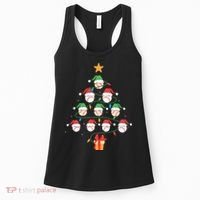 Christmas Baseball Tree Light Funny Xmas Sport Holiday Women's Tank Top thumb 0