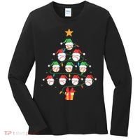 Christmas Baseball Tree Light Funny Xmas Sport Holiday Women's Long Sleeve Shirt thumb 0