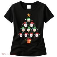 Christmas Baseball Tree Light Funny Xmas Sport Holiday Women's T-Shirt thumb 0