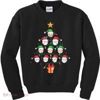 Christmas Baseball Tree Light Funny Xmas Sport Holiday Kids Sweatshirt thumb 0