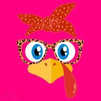 Cute Thanksgiving Bandana Glasses Turkey Girl T-Shirt thumb 7