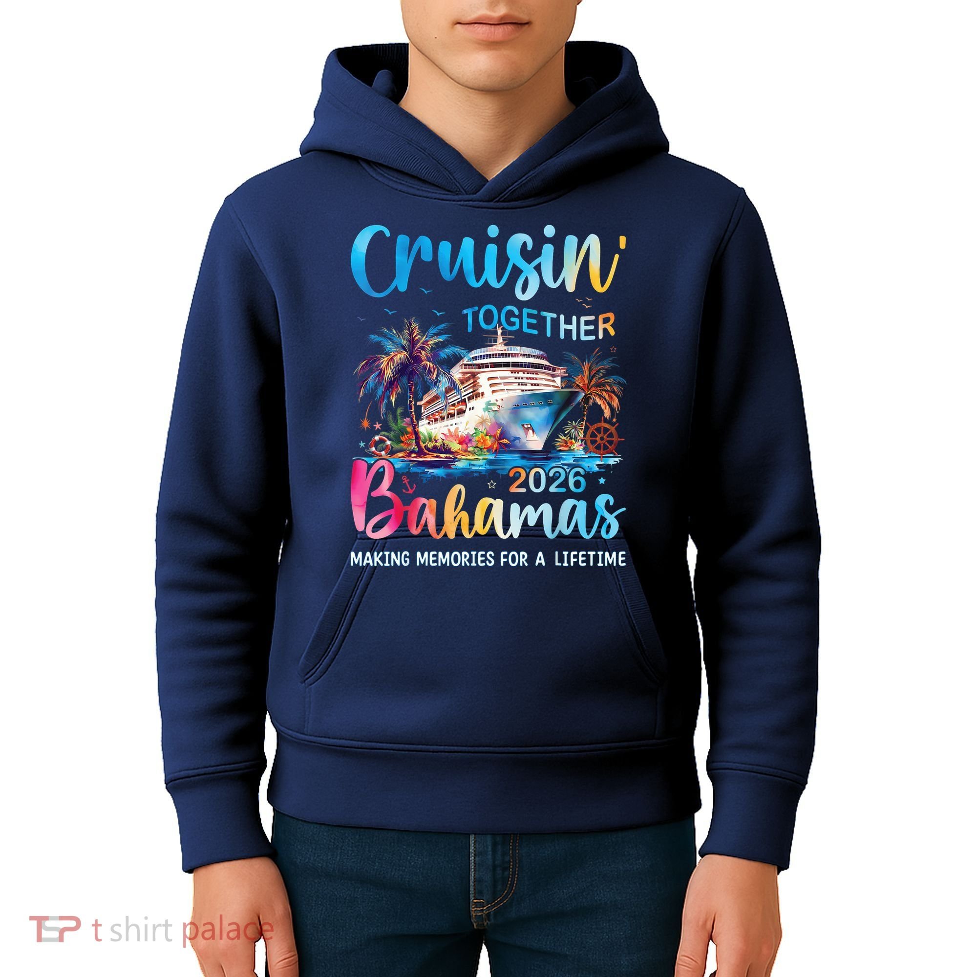 Cruisin Together Bahamas 2026 Making Memories For A Lifetime Kids Hoodie