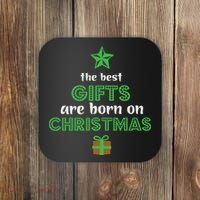 Christmas The Best Gifts Are Bron On Xmas Coaster thumb 0