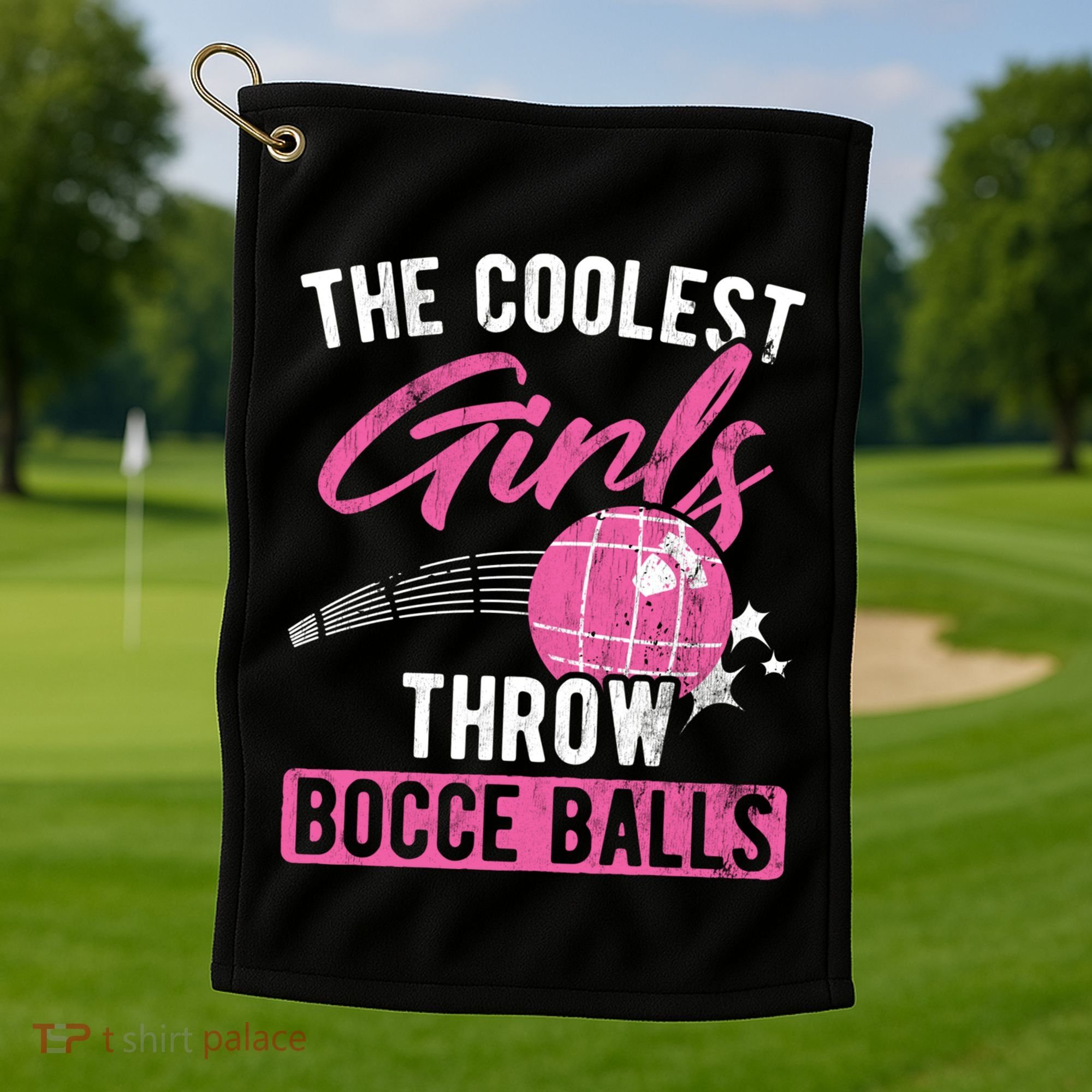 Coolest Throw Bocce Ball Great Gift Golf Towel