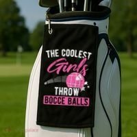 Coolest Throw Bocce Ball Great Gift Golf Towel thumb 2