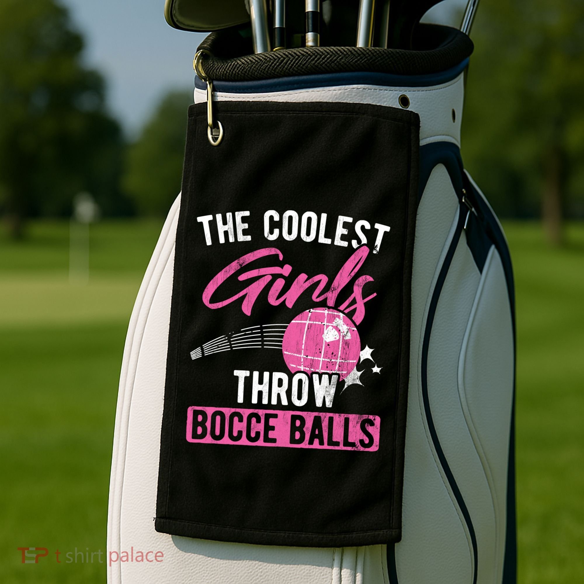 Coolest Throw Bocce Ball Great Gift Golf Towel