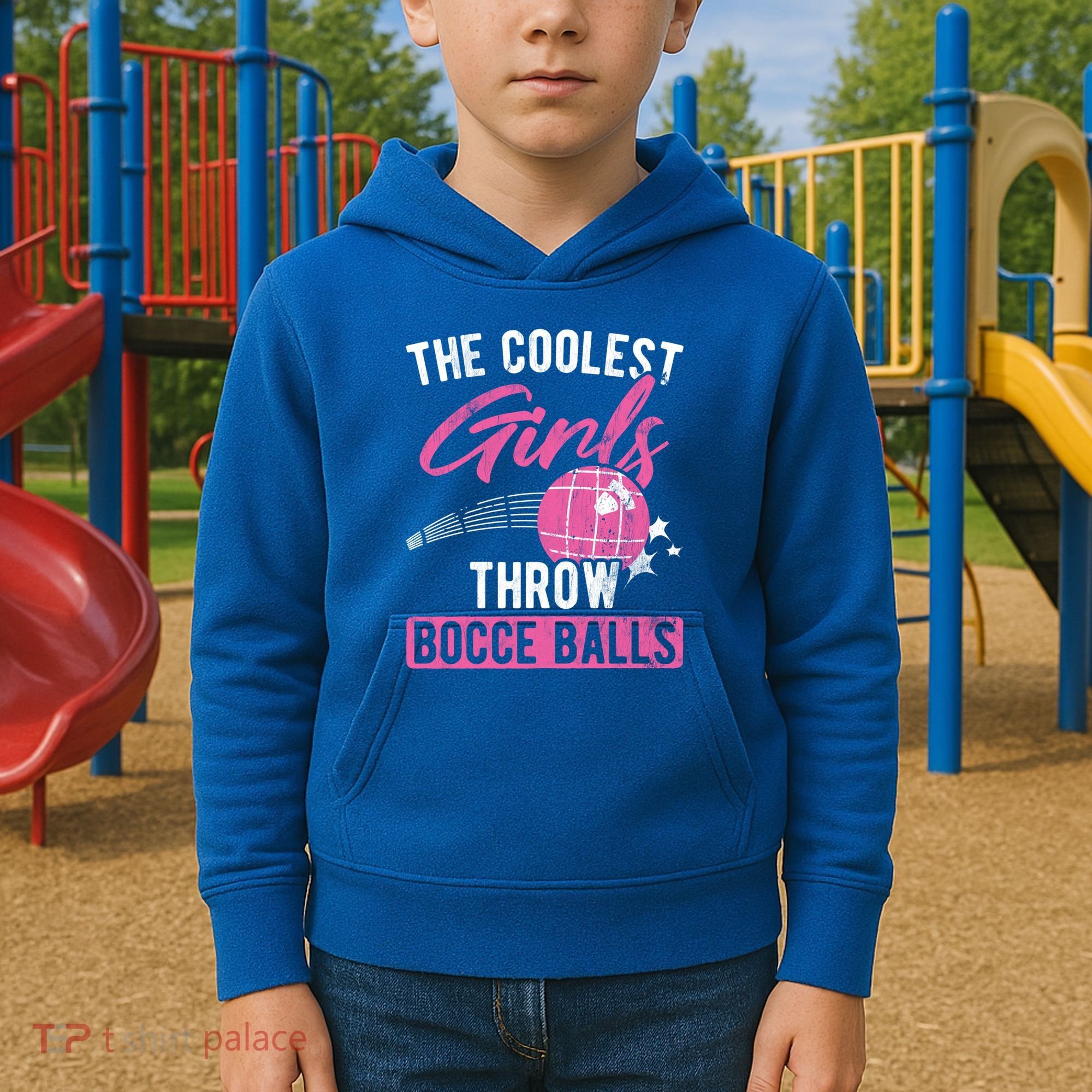 Coolest Throw Bocce Ball Great Gift Kids Hoodie