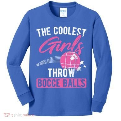 Coolest Throw Bocce Ball Great Gift Kids Long Sleeve Shirt