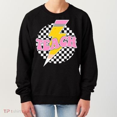 Checkered Teach Back To School Teacher Women's Sweatshirt